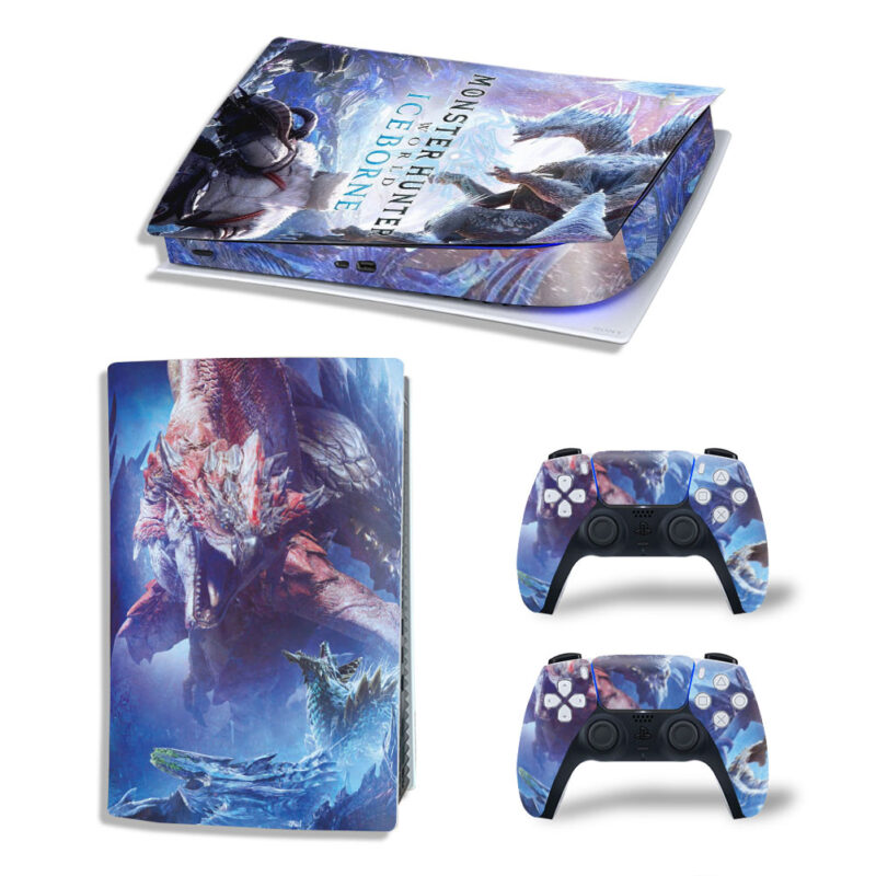 Monster Hunter World: Iceborne Game Skin Sticker Decal For PS5 Digital Edition And Controllers Design 4