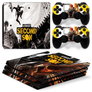 Infamous Second Son Skin Sticker For PS4 Pro And Controllers