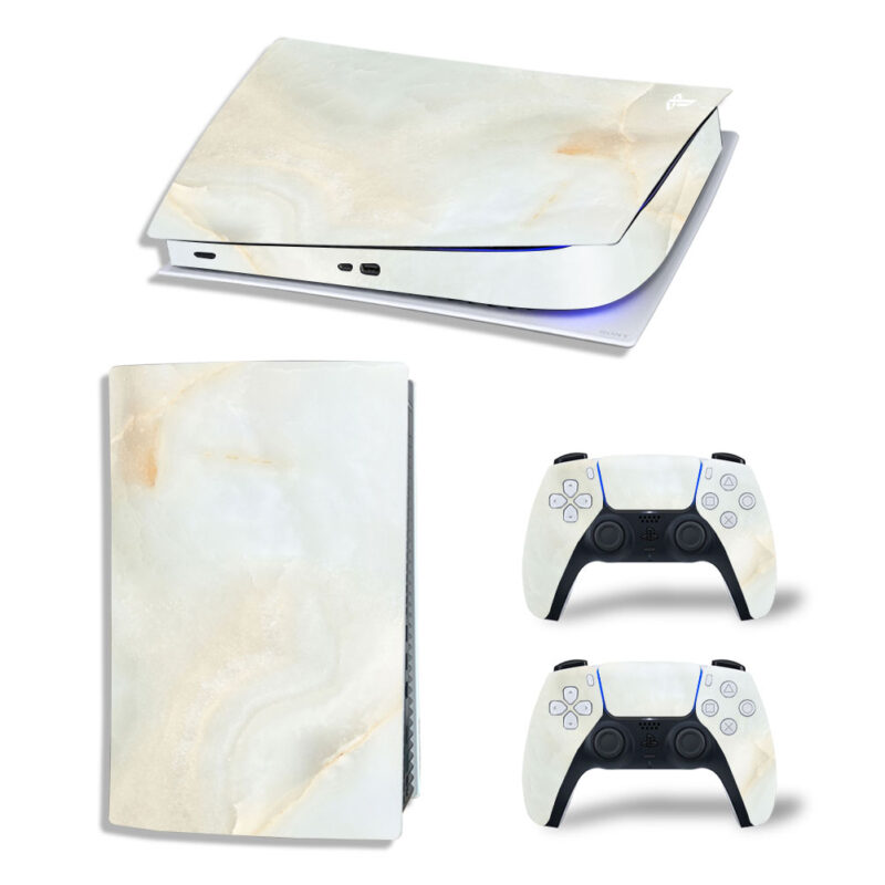 Abstract Onyx Marble Texture Skin Sticker Decal For PS5 Digital Edition And Controllers