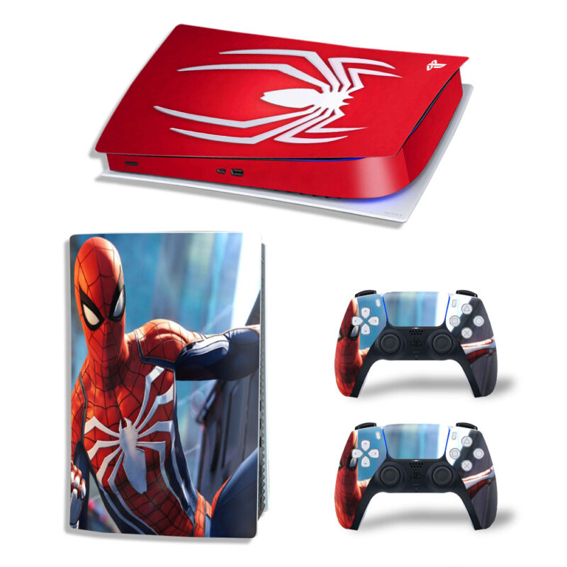 Marvel's Spider-Man Game Skin Sticker Decal For PS5 Digital Edition And Controllers