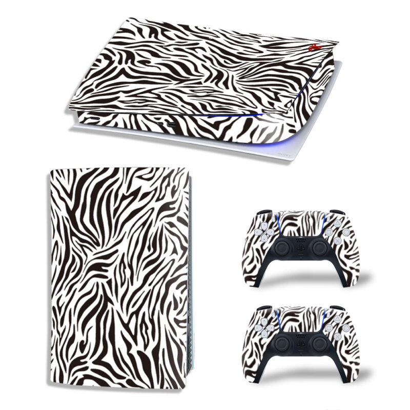 Zebra Pattern Skin Sticker Decal For PS5 Digital Edition