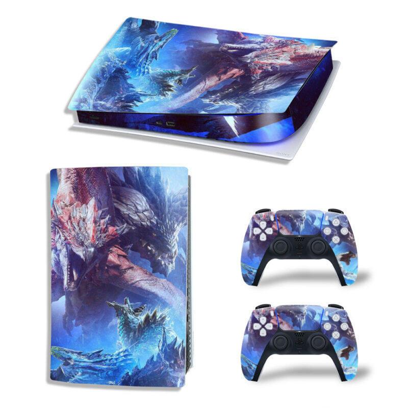 Monster Hunter World: Iceborne Game Skin Sticker Decal For PS5 Digital Edition Design 4