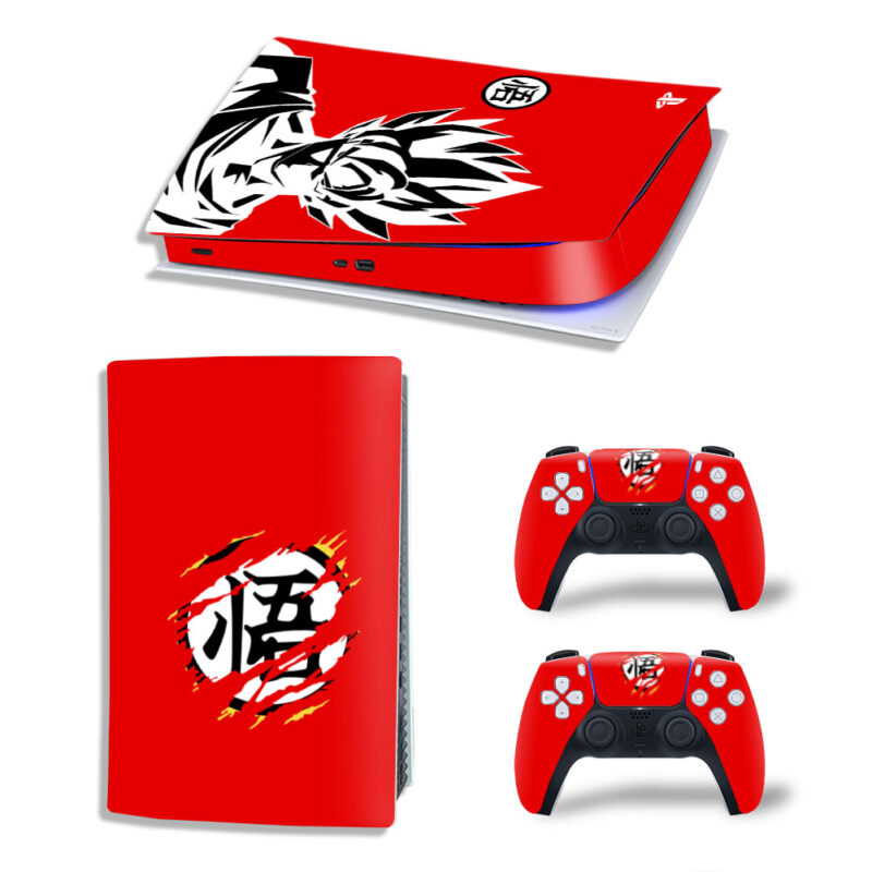 Dragon Ball Z Anime Goku And Skin Sticker Decal For PS5 Digital Edition And Controllers