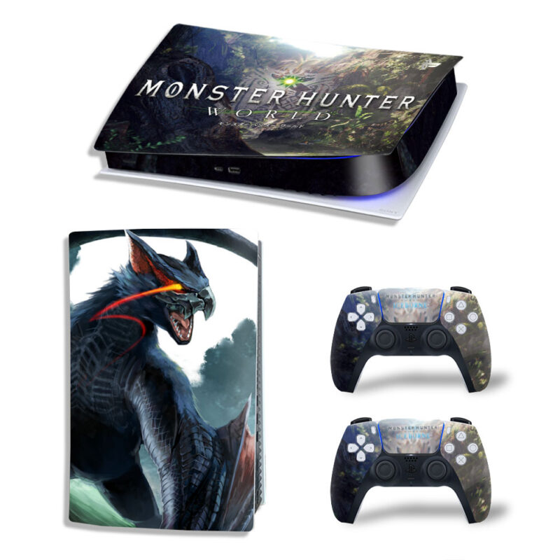 Monster Hunter World: Iceborne Game Skin Sticker Decal For PS5 Digital Edition And Controllers