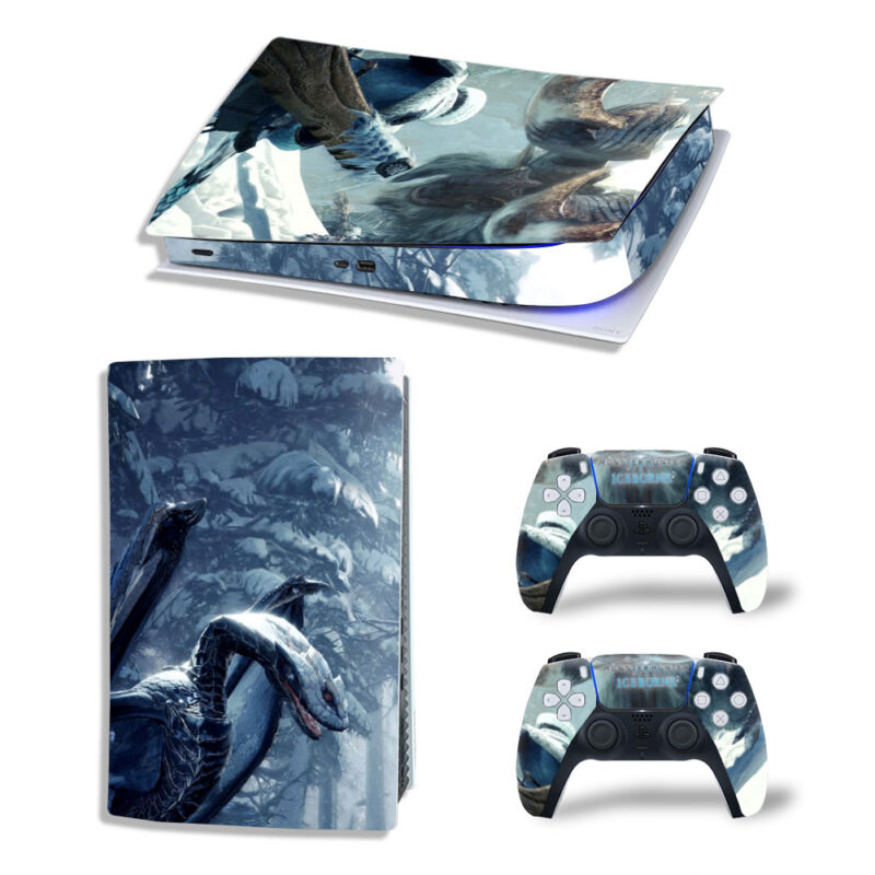 Monster Hunter World: Iceborne Game Skin Sticker Decal For PS5 Digital Edition Design 3