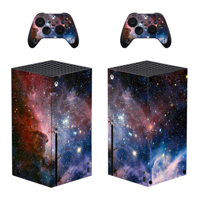 Galaxy With Stars Skin Sticker For Xbox Series X And Controllers