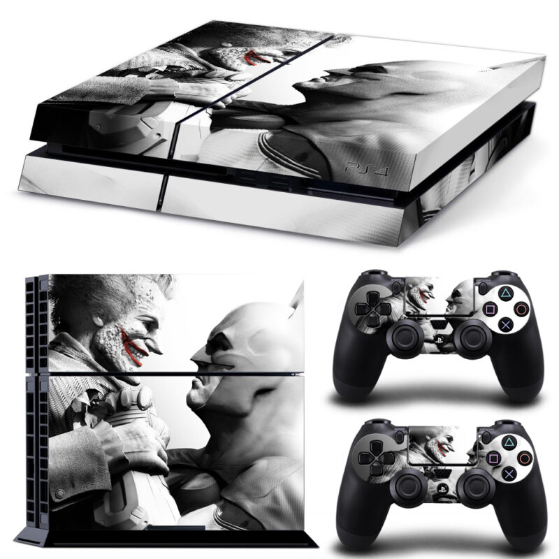 Arkham City Joker And Batman Skin Sticker For PS4 And Controllers