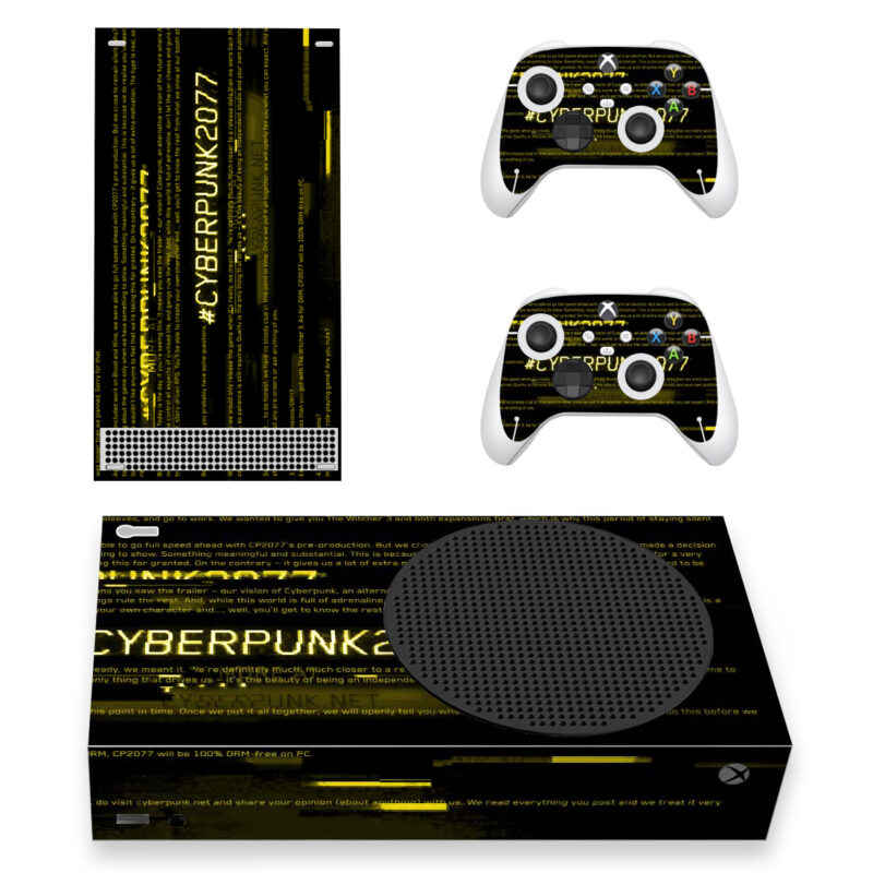 Cyberpunk 2077 Game Skin Sticker For Xbox Series S And Controllers