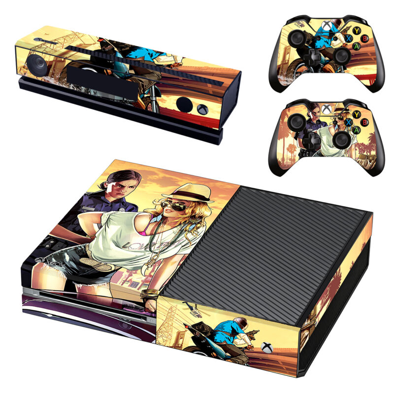 Grand Theft Auto V Game Xbox One Skin Sticker Design 4