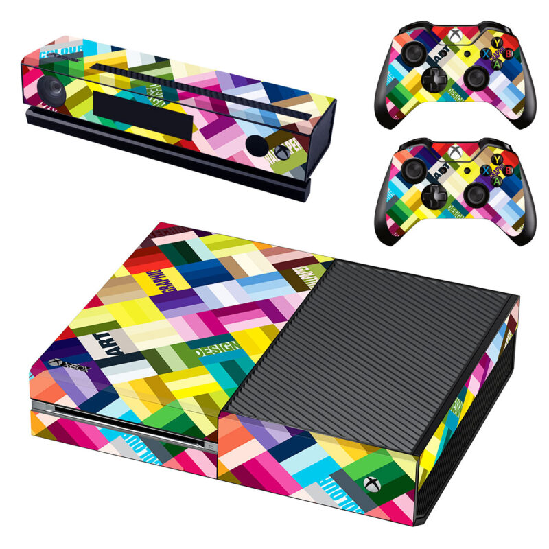 Geometric Colorful Graphic Art Xbox One Skin Sticker