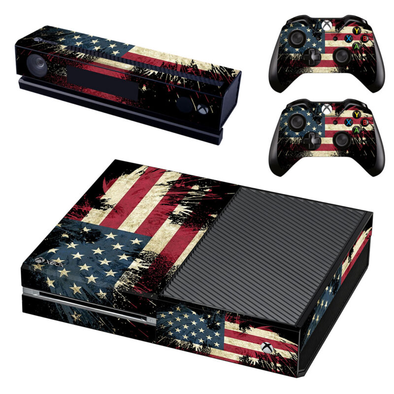 USA Flag Eagle Vector Art Xbox One Skin Sticker