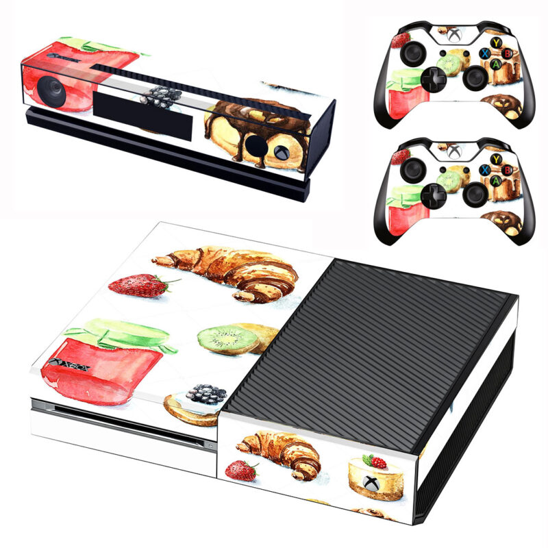 Colorful Food Pattern Skin Sticker For Xbox One Design 1