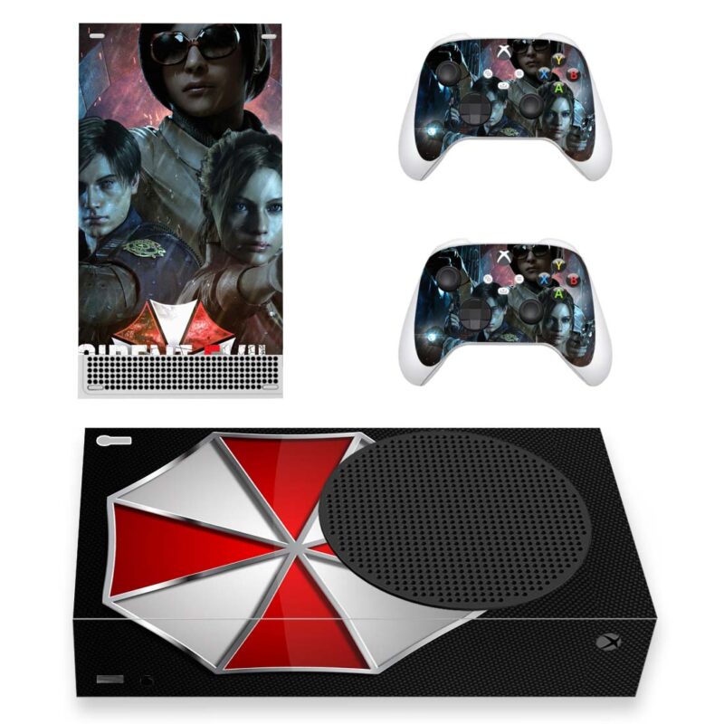 Resident Evil 2 Game Players And Umbrella Corporation Skin Sticker Decal For Xbox Series S