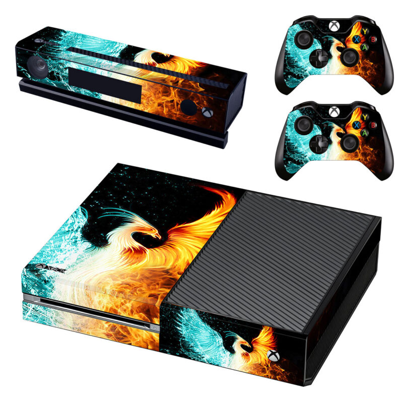 Phoenix Fire And Water Art Xbox One Skin Sticker