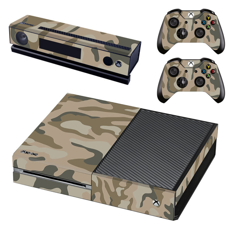 Classic Brown Military Camouflage Texture Xbox One Skin Sticker