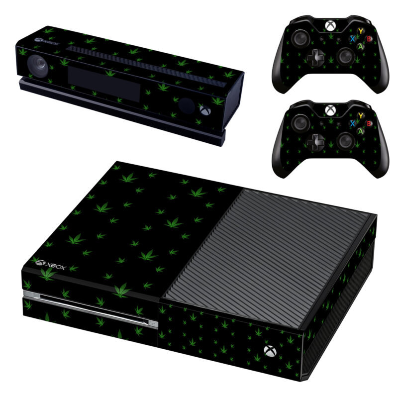 Weed Leaves Pattern Xbox One Skin Sticker