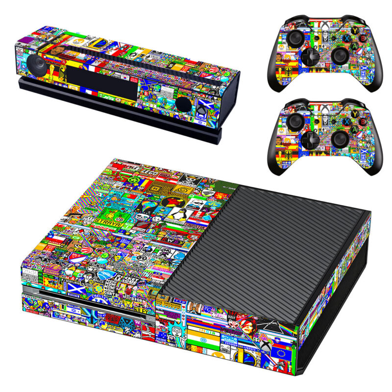 Place Timelapse Sticker Bomb Xbox One Skin Sticker