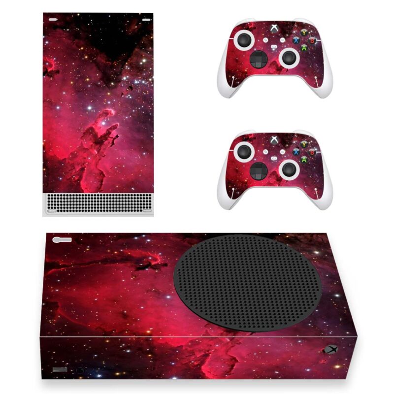 Abstract Red Eagle Nebula Skin Sticker For Xbox Series S And Controllers