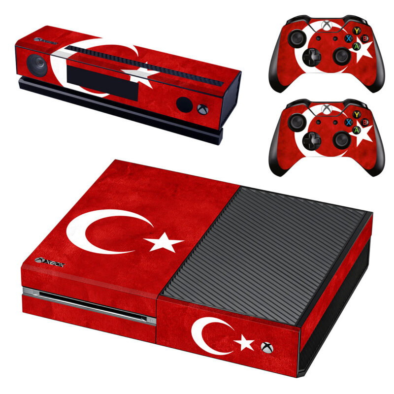 Flag Of Turkey Xbox One Skin Sticker Design 1