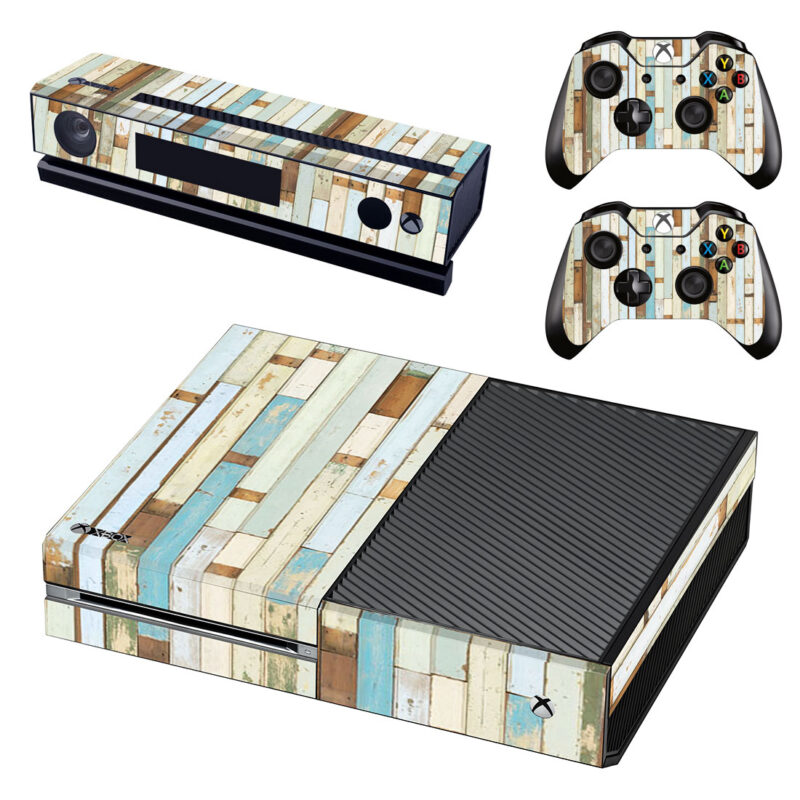 Multicolor Wooden Plank Texture Skin Sticker For Xbox One