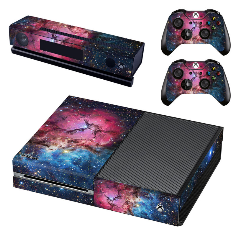 Blue And Pink Galaxy Xbox One Skin Sticker