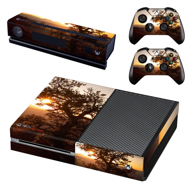 Sunset Through Trees Skin Sticker For Xbox One