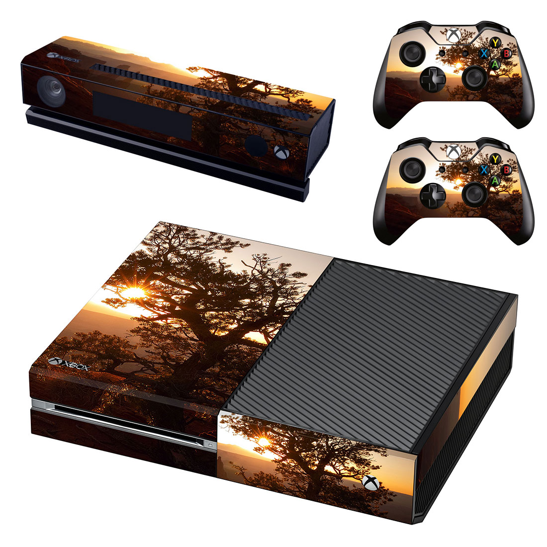 Sunset Through Trees Skin Sticker For Xbox One