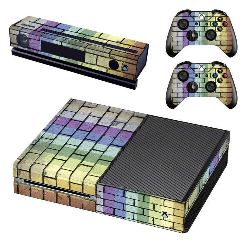 Rainbow Brick Pattern Xbox One Skin Sticker