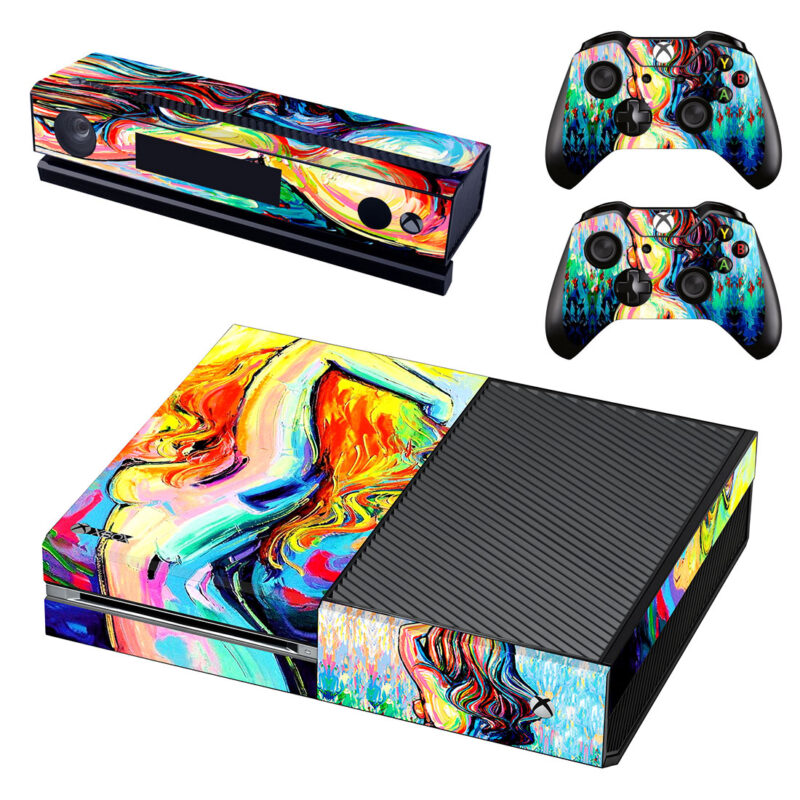 Abstract Colorful Painting Xbox One Skin Sticker