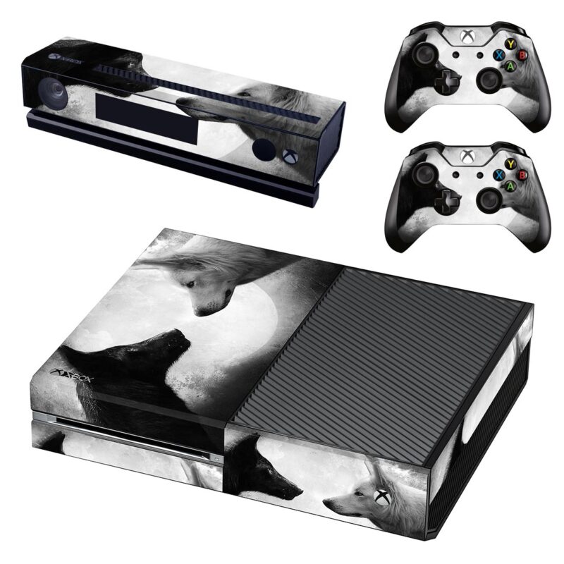 Black And White Wolf Xbox One Skin Sticker