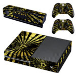 Black And Yellow Old Sunburst Xbox One Skin Sticker