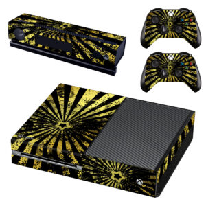 Black And Yellow Old Sunburst Xbox One Skin Sticker