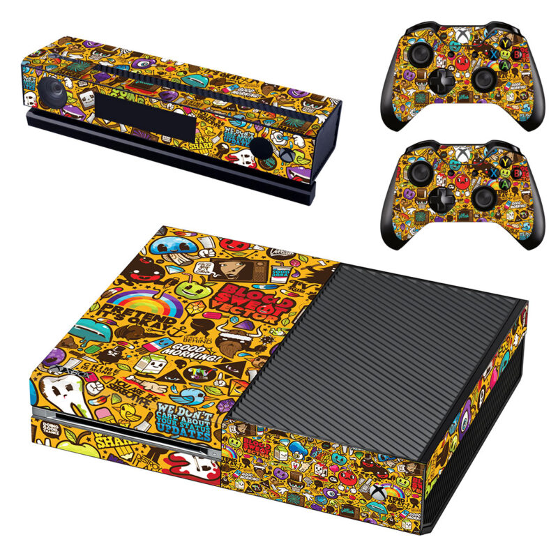 Graffiti Seamless Texture Sticker Bomb Xbox One Skin Sticker