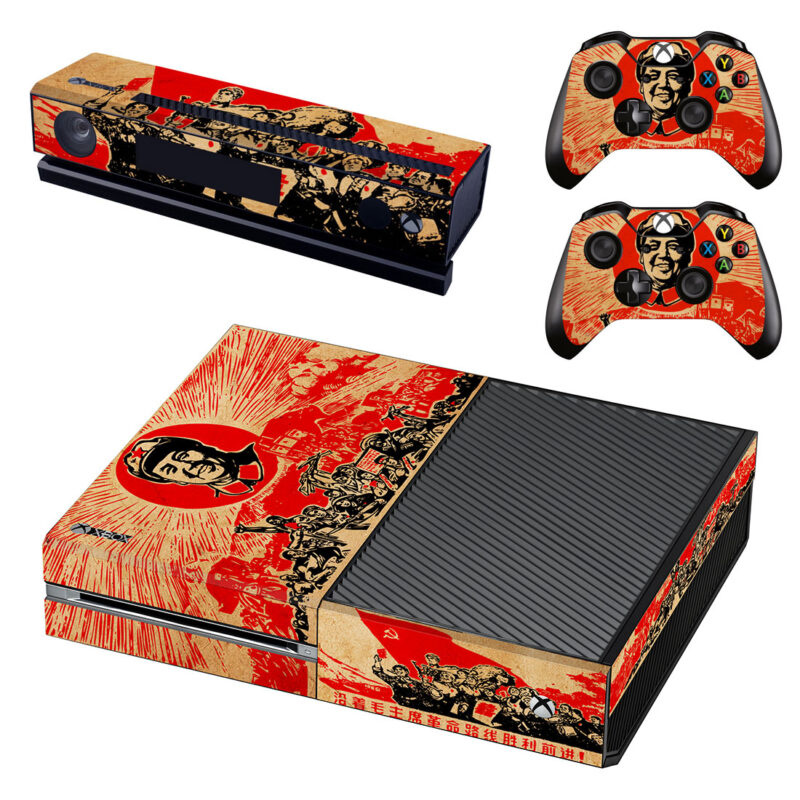 Mao Zedong Chinese Propaganda Poster Xbox One Skin Sticker