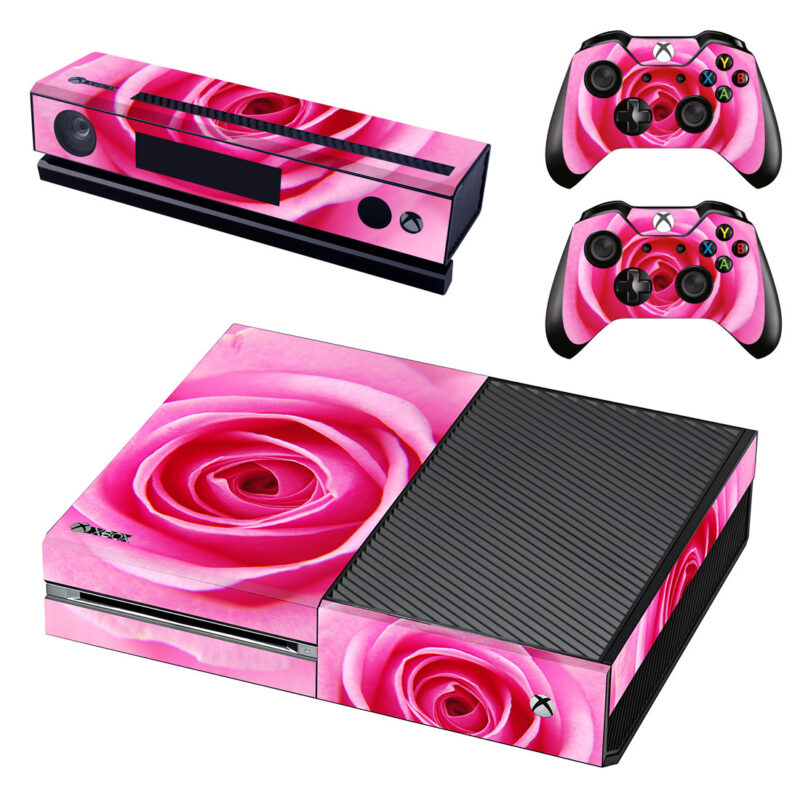 Pink Rose Skin Sticker For Xbox One