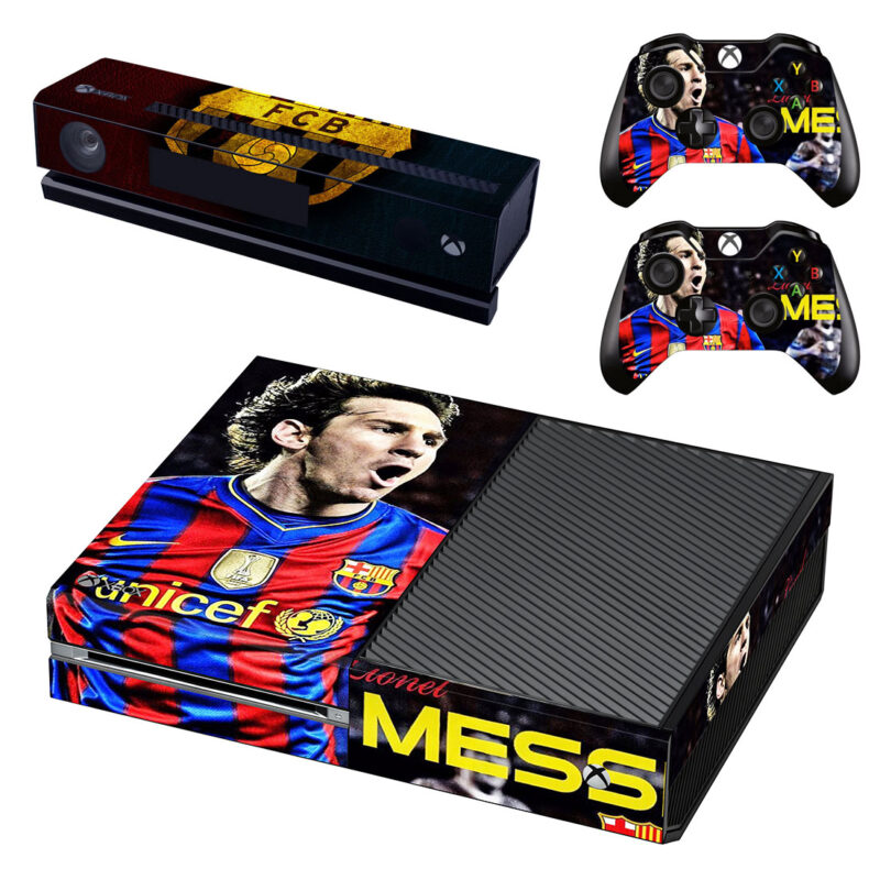 FC Barcelona And Lionel Messi Xbox One Skin Sticker