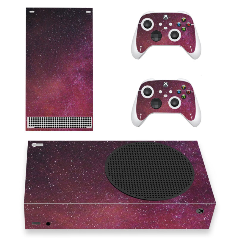 Maroon Aesthetic Galaxy Skin Sticker For Xbox Series S And Controllers