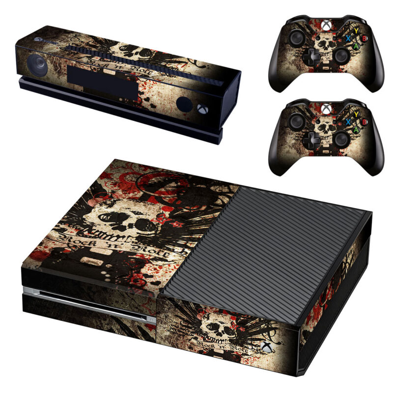 Strikeon Dead Rock And Roll Skull Art Xbox One Skin Sticker