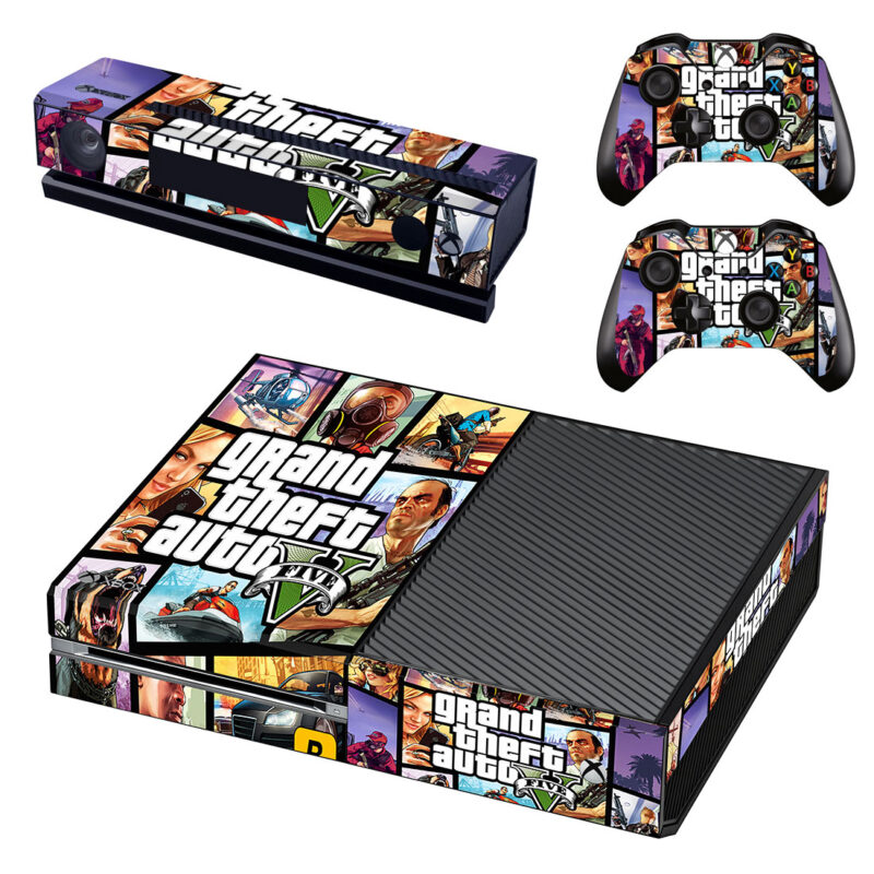 Grand Theft Auto V Game Xbox One Skin Sticker Design 2