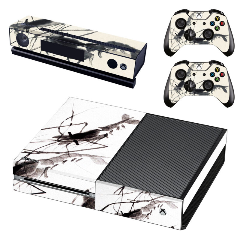 Qi Baishi’s Ink Wash Shrimps Xbox One Skin Sticker