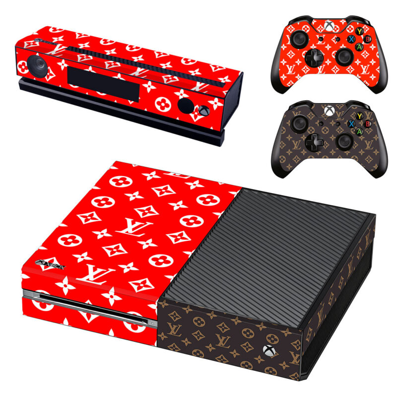 Supreme X Louis Vuitton Pattern Skin Sticker For Xbox One