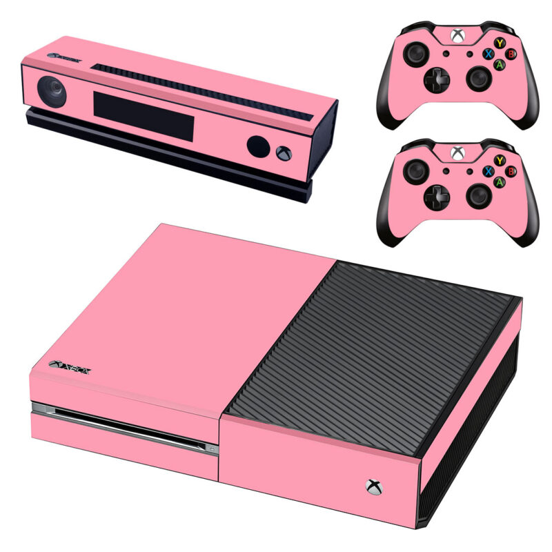 Pink Color Xbox One Skin Sticker Design 1