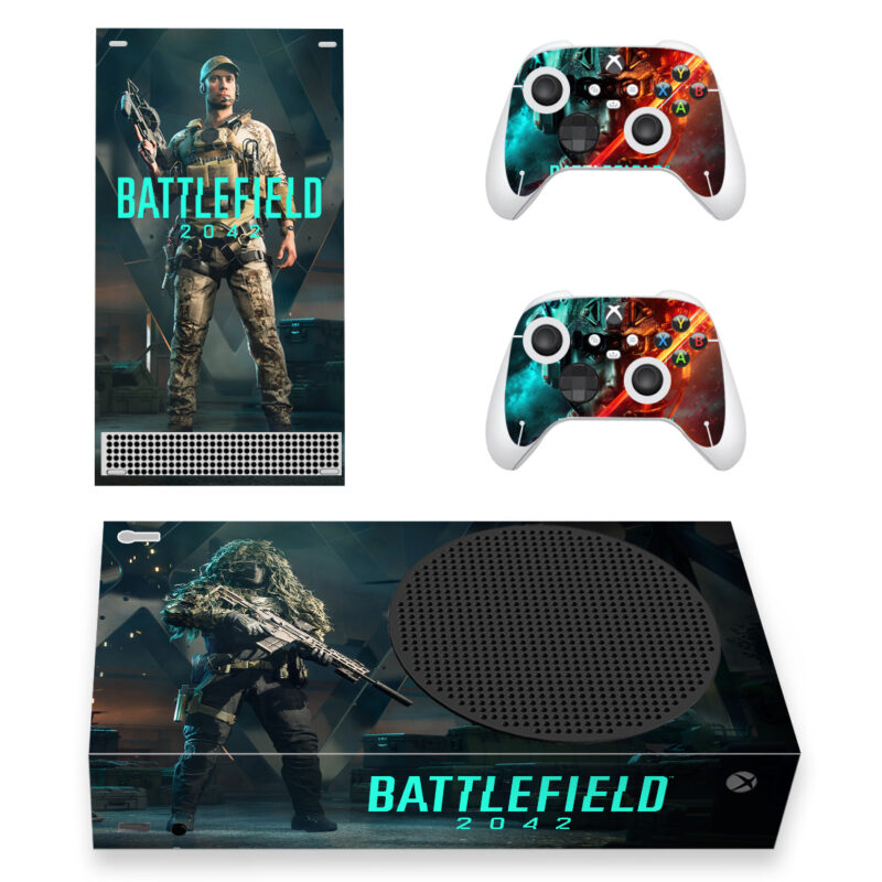 Battlefield 2042 Game Skin Sticker For Xbox Series S And Controllers Design 1