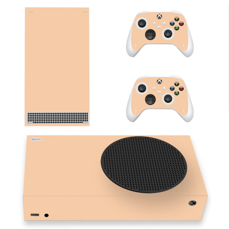 Peach Color Skin Sticker For Xbox Series S And Controllers