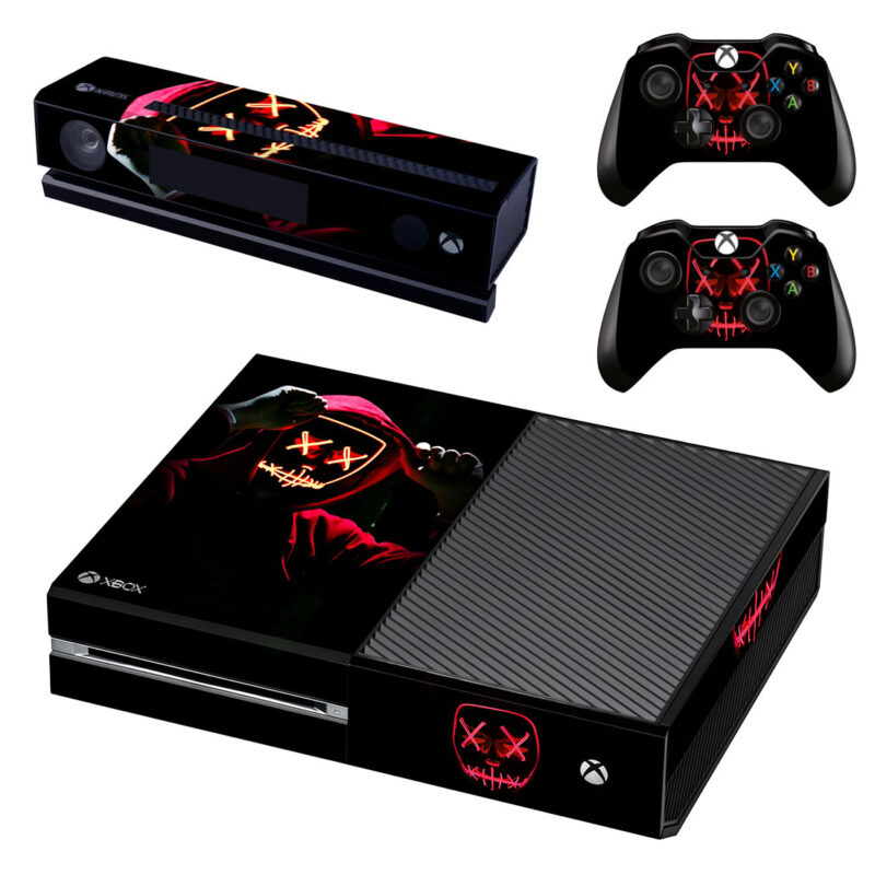 Halloween LED Light Mask Xbox One Skin Sticker