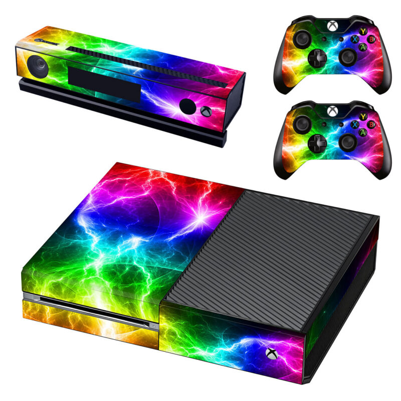 Rainbow Lightning Xbox One Skin Sticker