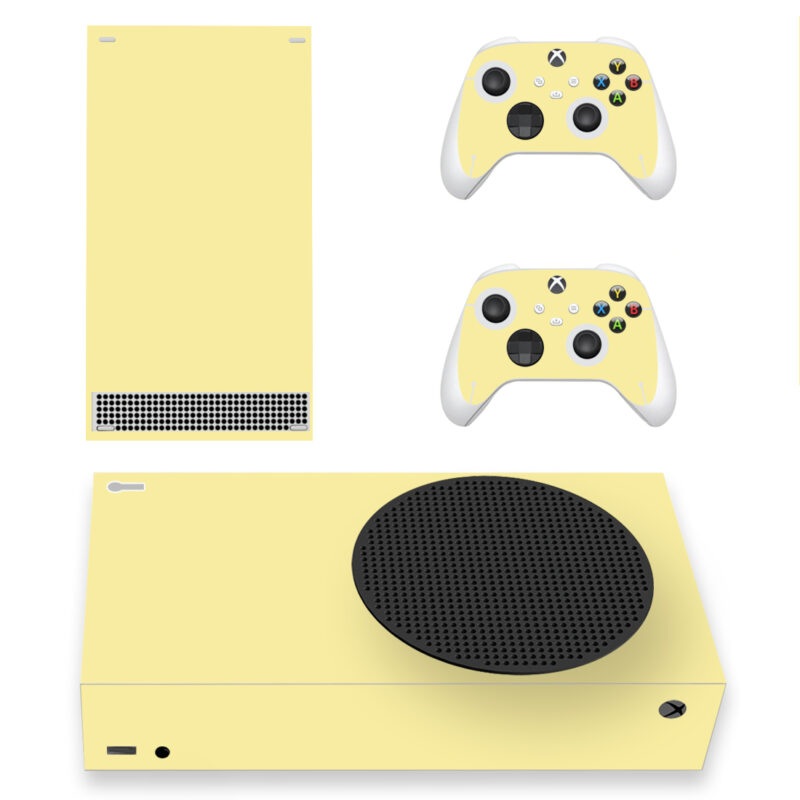 Pale Yellow Skin Sticker For Xbox Series S And Controllers