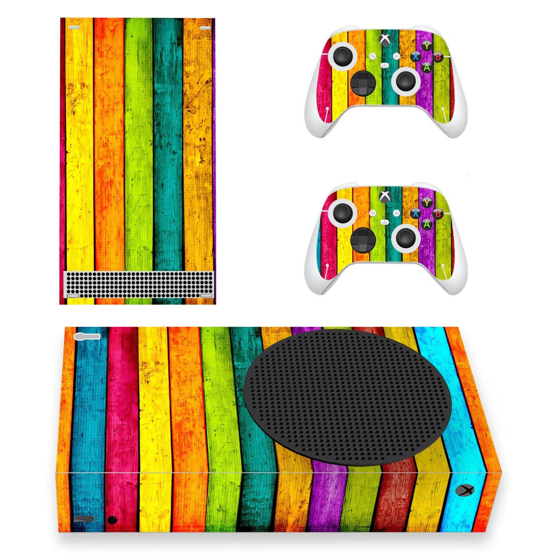 HD Multicolor Wooden Plank Texture Skin Sticker For Xbox Series S And Controllers