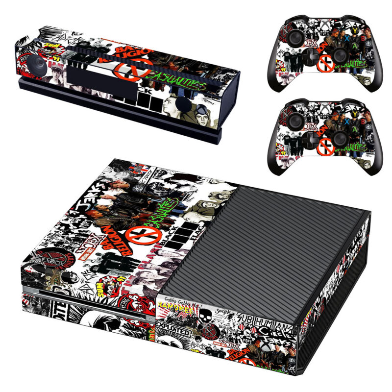 Punk Rock Band Collage Theme Xbox One Skin Sticker