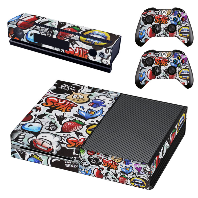 Graffiti Fun 5 Sticker Bomb Xbox One Skin Sticker